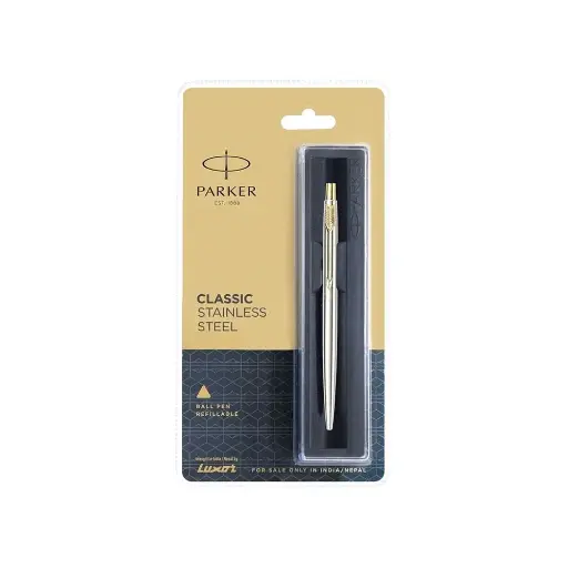 Parker Classic Stainless Steel Ball Pen (Blue)